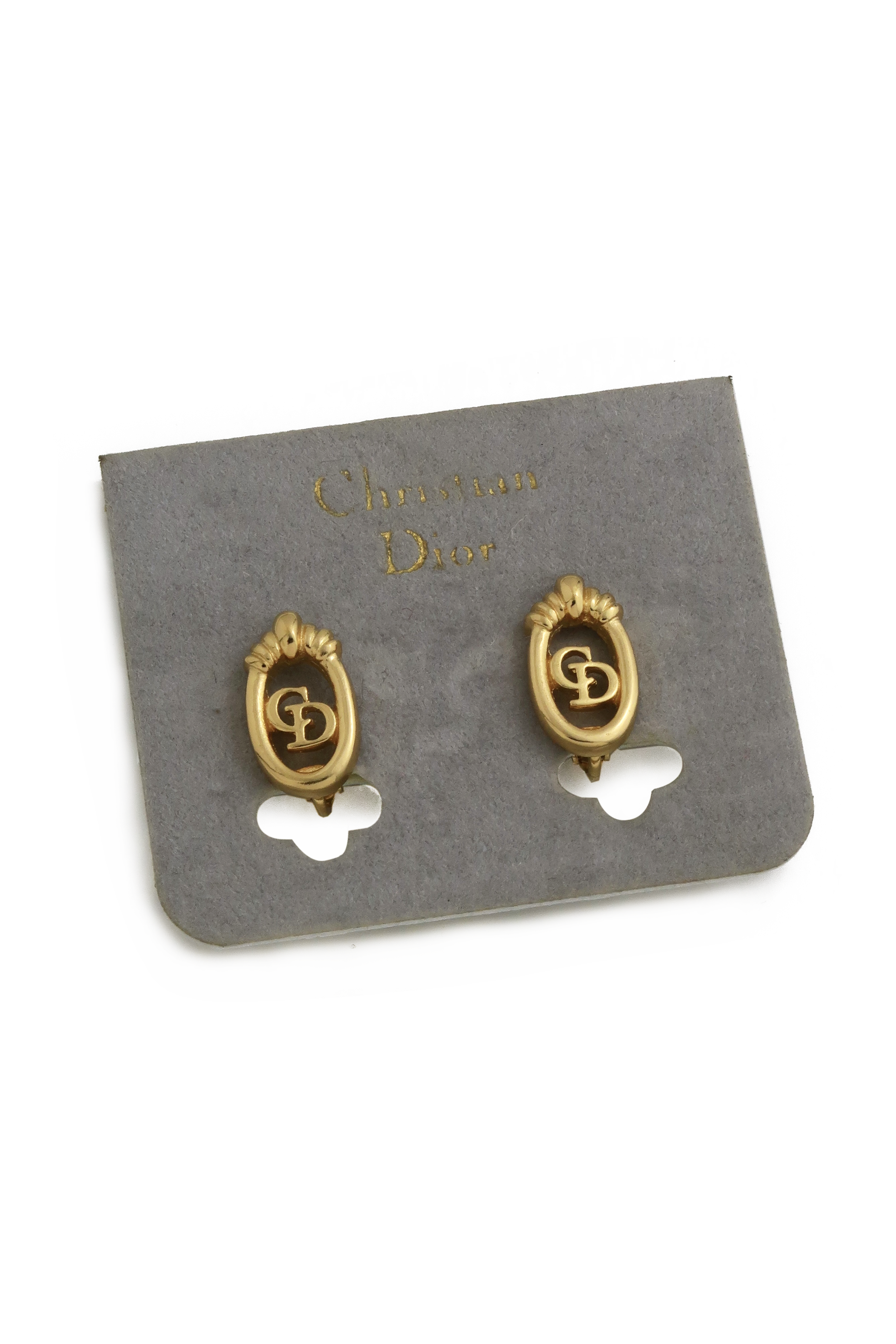 Authentic Vintage Dior Silver Logo Earrings — LUXE Reworked